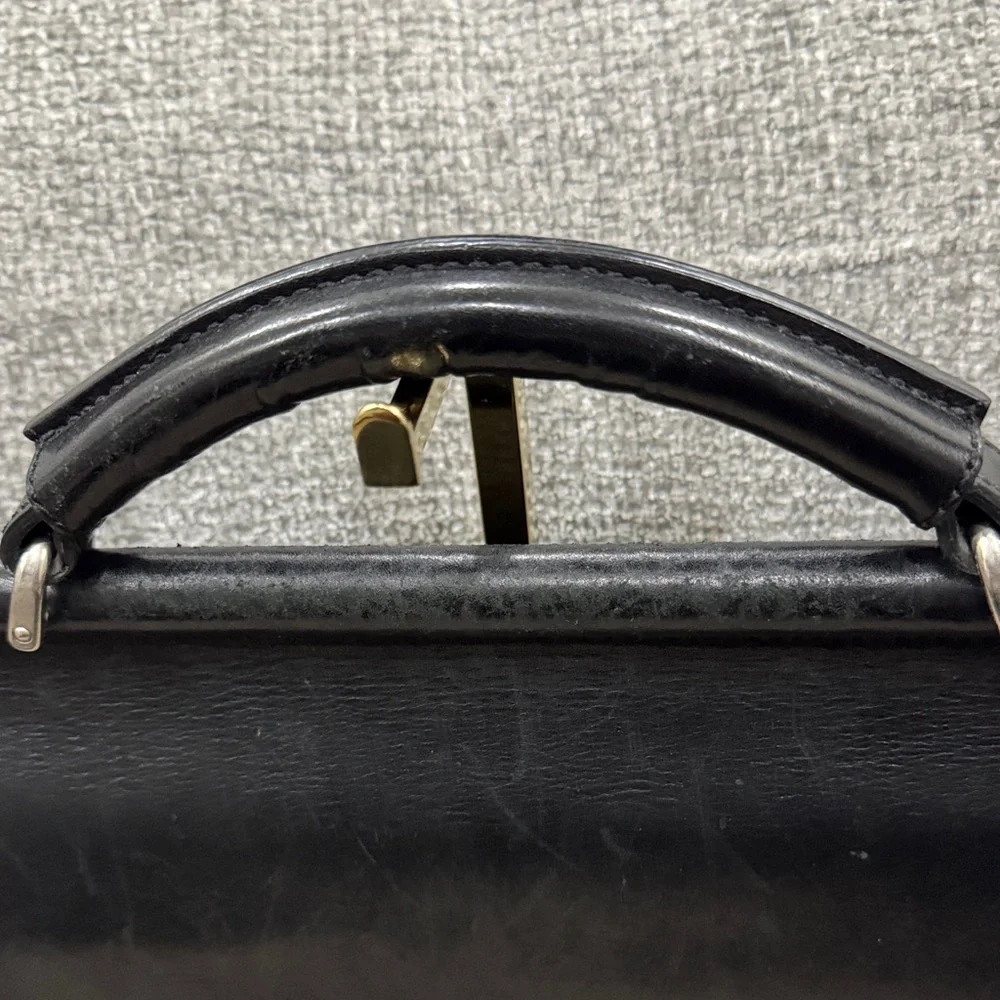 2005 Coach Black Leather Men's Briefcase kisslock